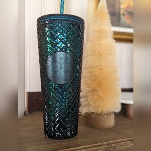 Starbucks 2021 Holiday Emerald Green Jeweled Tumbler